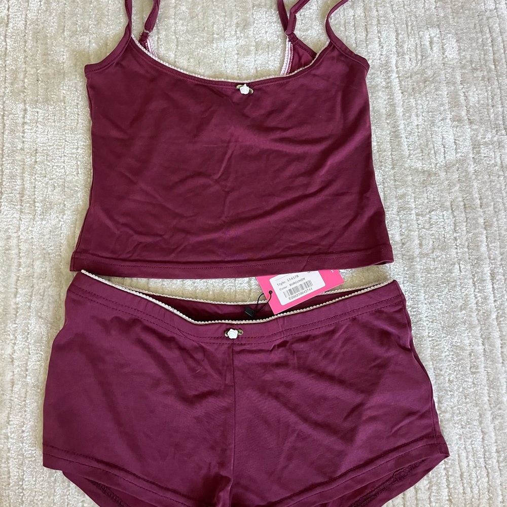 Edikted Purple Pajama Set Soft Stretchy Fabric